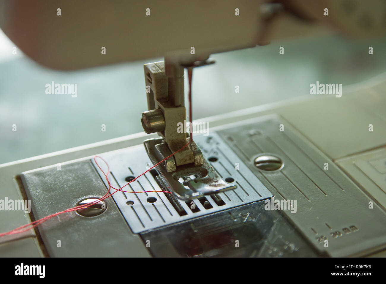 Close up sewing machine Banque D'Images