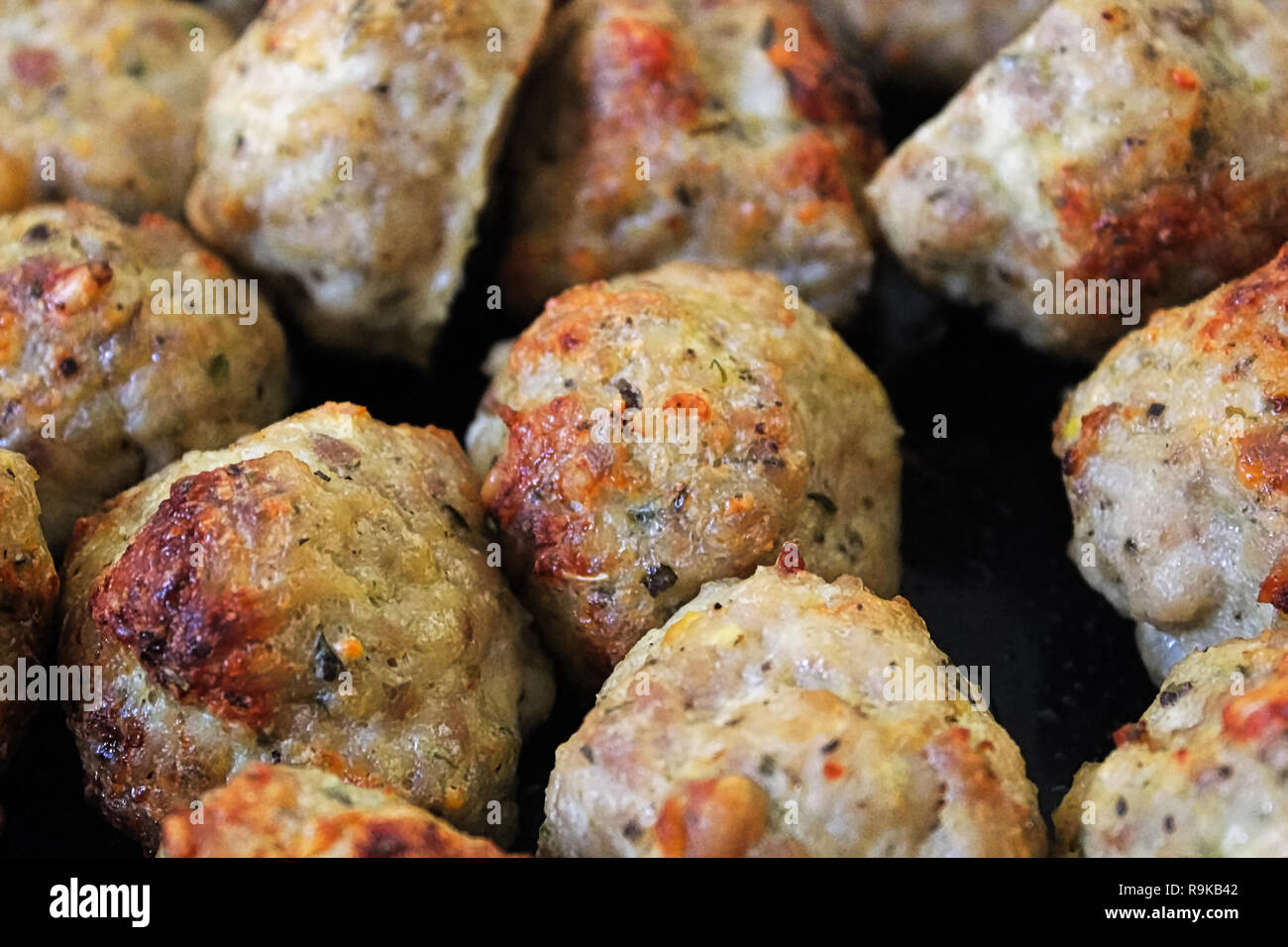 Libre de boulettes de dinde au parmesan Banque D'Images