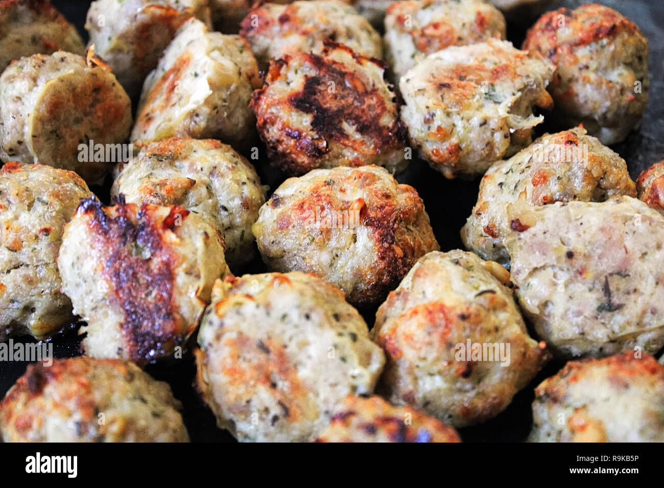 Libre de boulettes de dinde au parmesan Banque D'Images