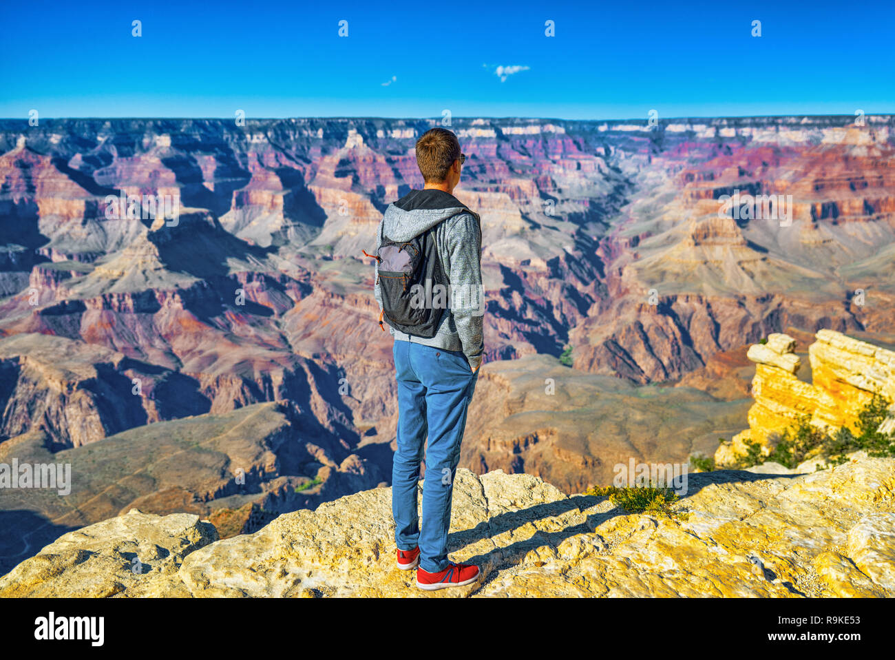 Grand Canyon Arizona Usa 20 Septembre 2018 Un Jeune