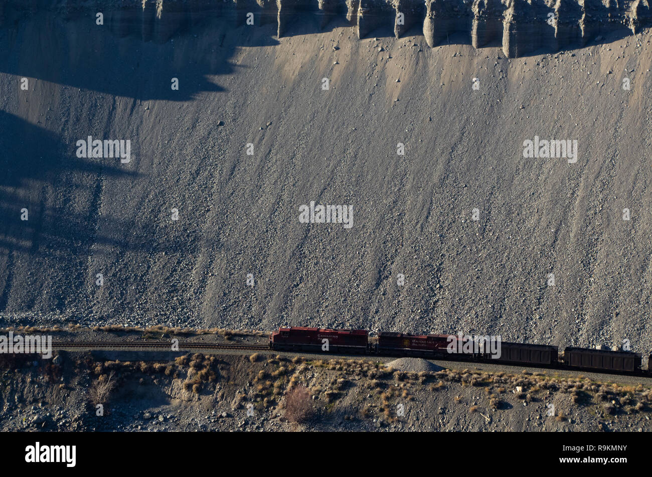 En Train de charbon de l'intérieur de la Colombie-Britannique Banque D'Images
