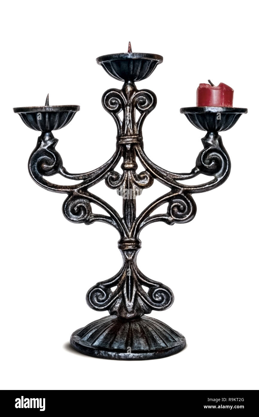 Candlestick in old style candle Banque de photographies et d'images à haute  résolution - Alamy