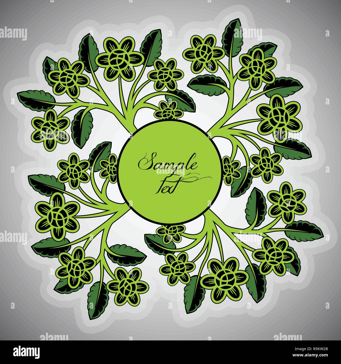 Arrière-Plan, Étiquette Avec Thème Fleuri - Abstrait Coloré Style Moderne Concept Fond, Création Créative - Modèle D'Illustration Dans Vecteur Modifiable Illustration de Vecteur