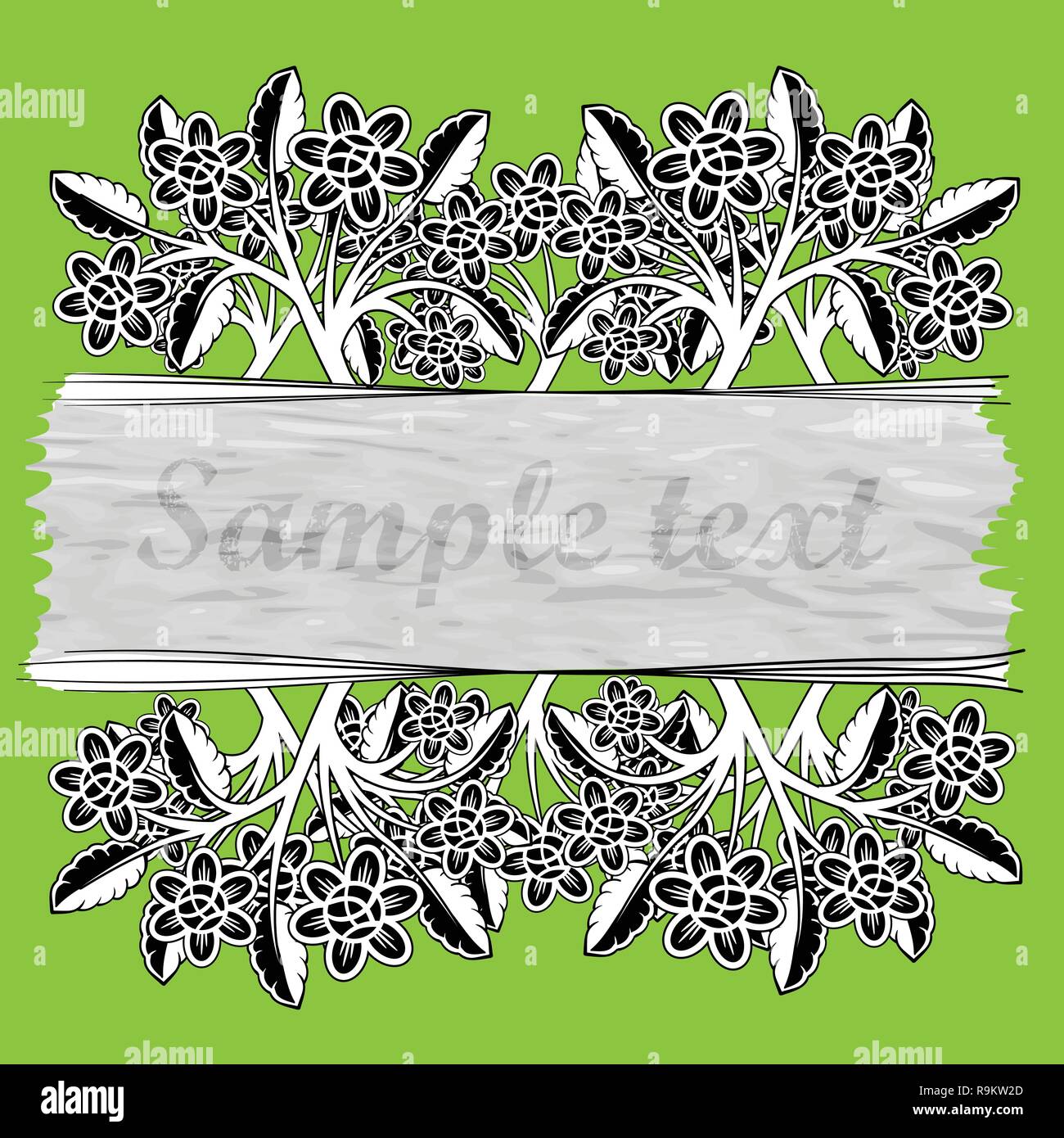 Arrière-Plan, Étiquette Avec Thème Fleuri - Abstrait Coloré Style Moderne Concept Fond, Création Créative - Modèle D'Illustration Dans Vecteur Modifiable Illustration de Vecteur