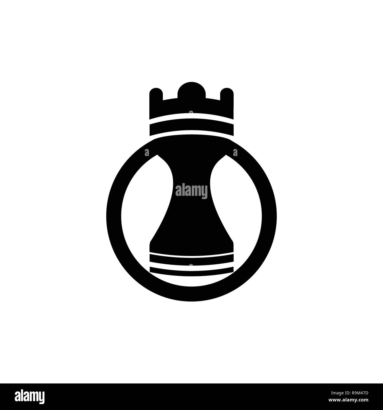 L'icône de pièce d'échecs isolé sur fond blanc. Pièce d'échecs dans l'icône de style design tendance. Pièce d'échecs icône vecteur symbole moderne et simple pour télévision web Illustration de Vecteur