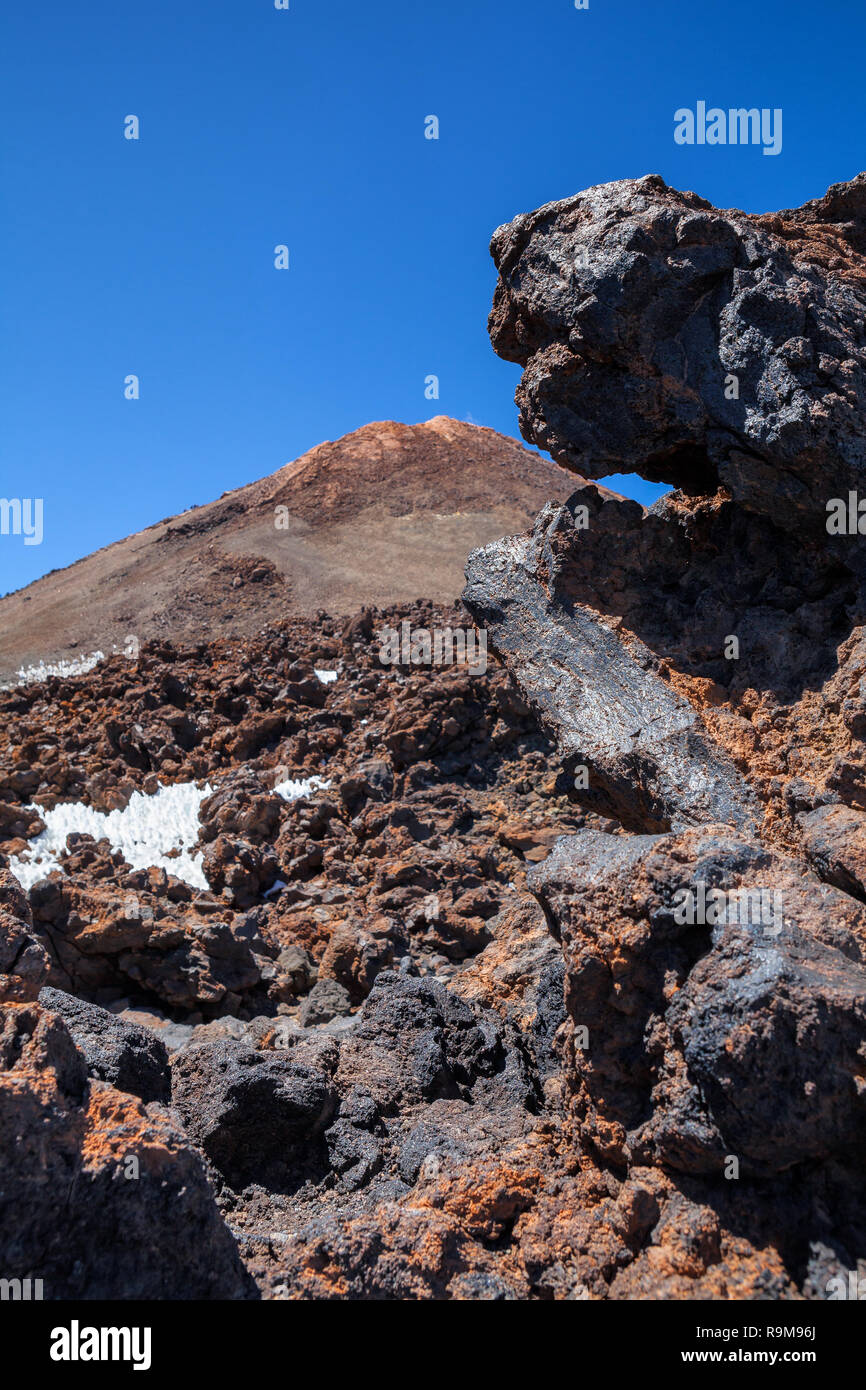 Paysage volcanique de Tenerife, Canaries, Espagne. Banque D'Images
