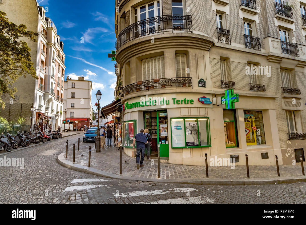 Pharmacie du Tertre, de Montmartre , Paris Banque D'Images