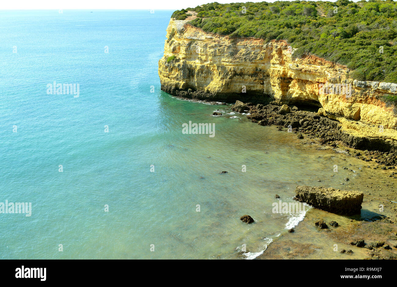 Les falaises de Senhora Da Rocha, de la plage de l'Algarve du Portugal Banque D'Images