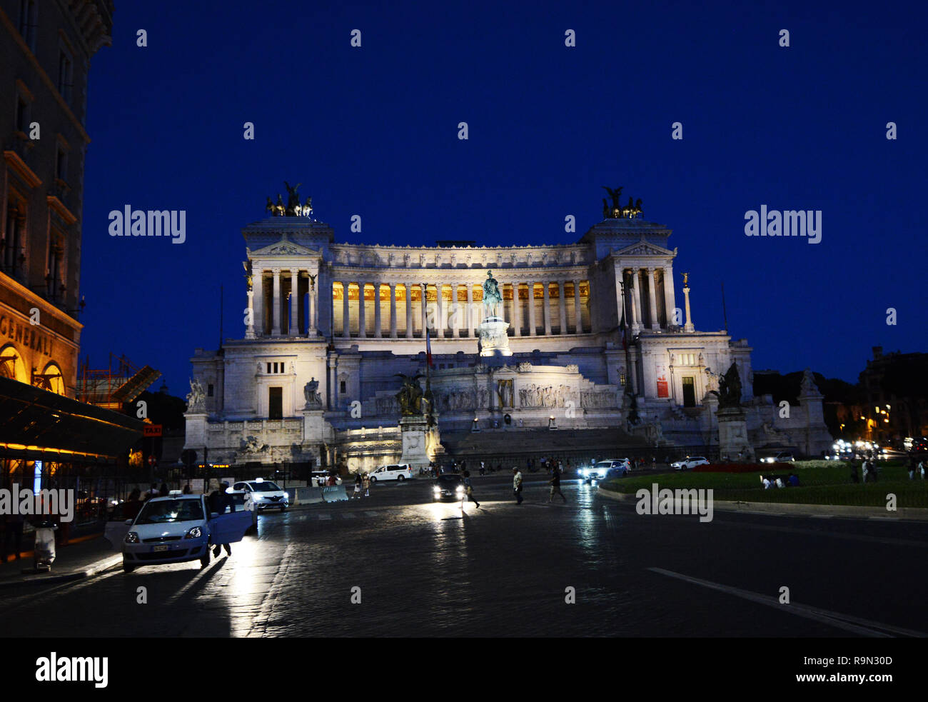 La Piazza Venezia à Rome. Banque D'Images