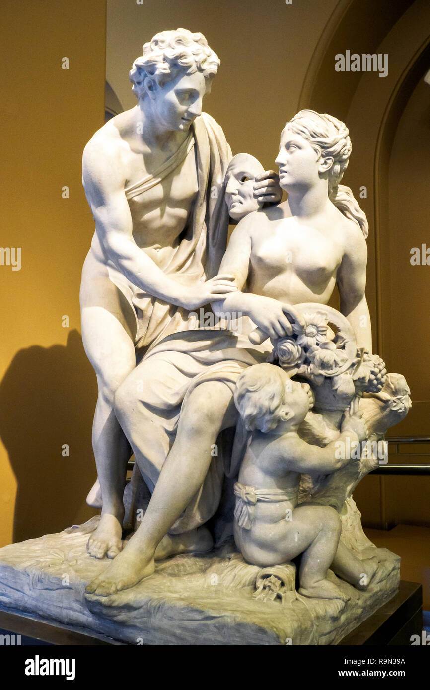 Vertumnus et Pomona sur 1725 par Laurent Delvaux (1696 - 1778) en Banque D'Images