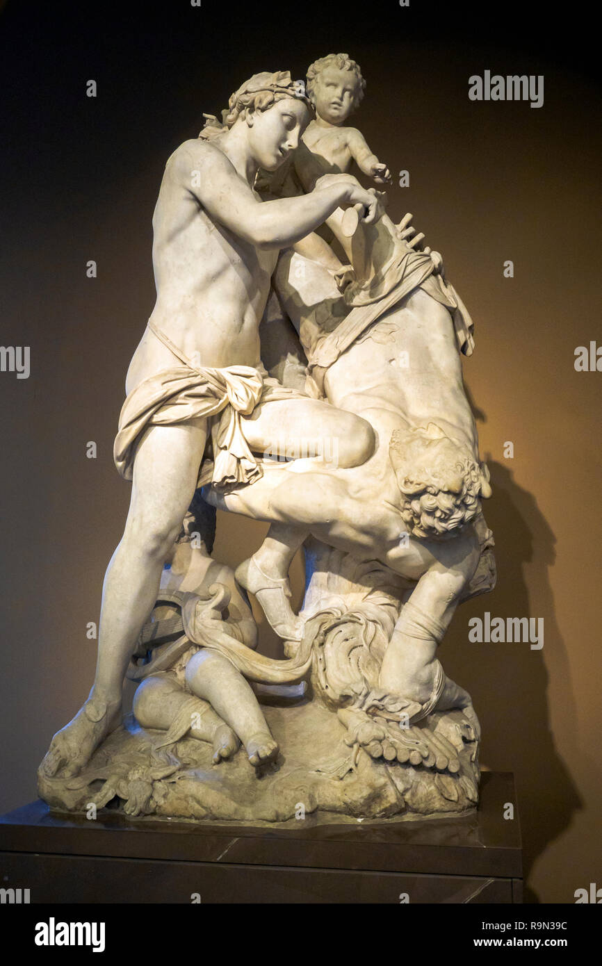 L'écorchage Apollo Marsyas (environ 1719-23) par Antonio Corradini (1668 - 1752) en Banque D'Images