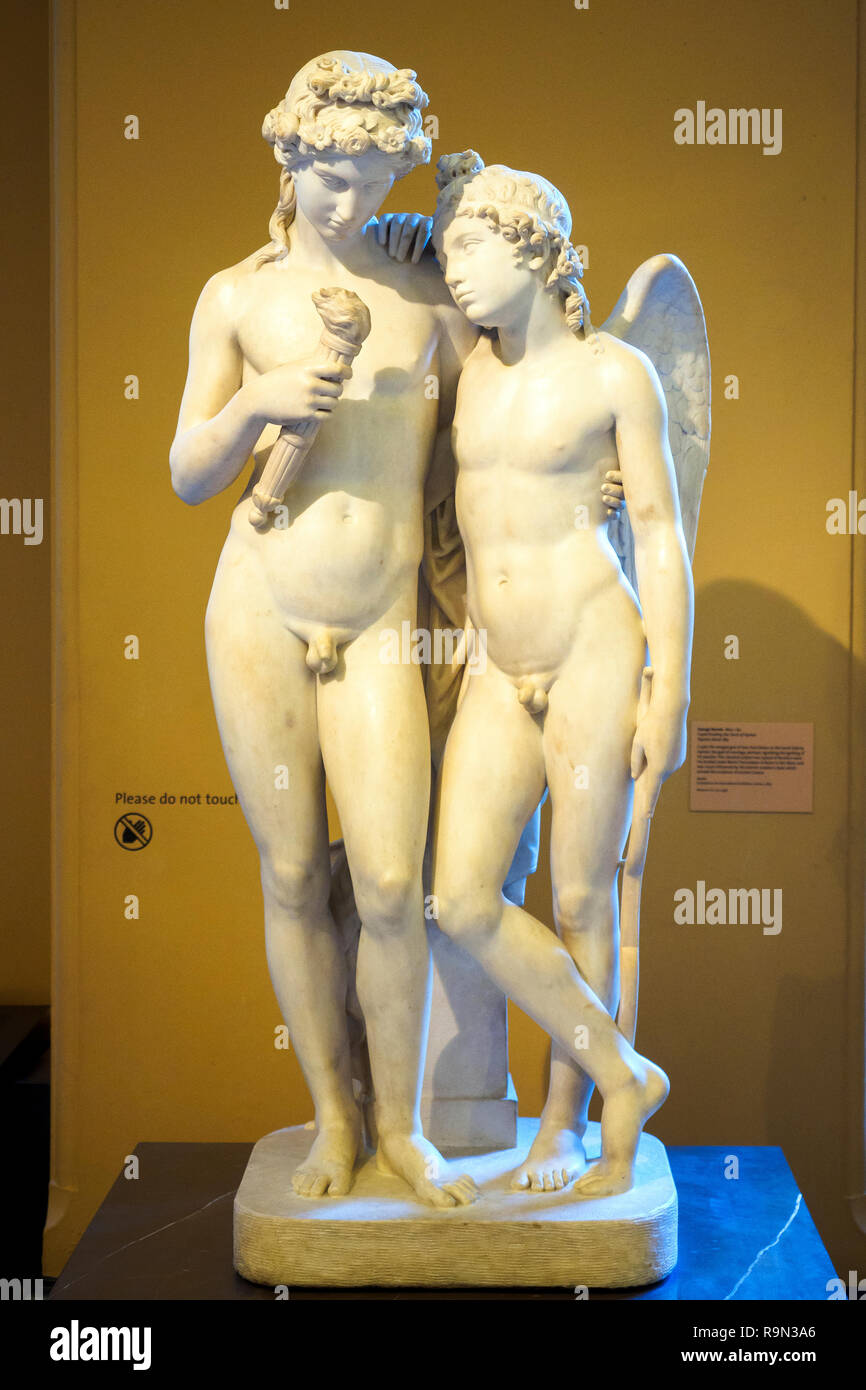 Petit Cupidon le flambeau de l'Hymen par George Rennie (1802 - 1860) en Banque D'Images