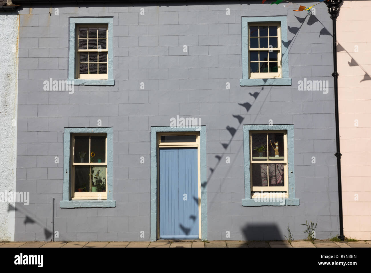 Maisons à Scalloway, Shetland Islands Banque D'Images