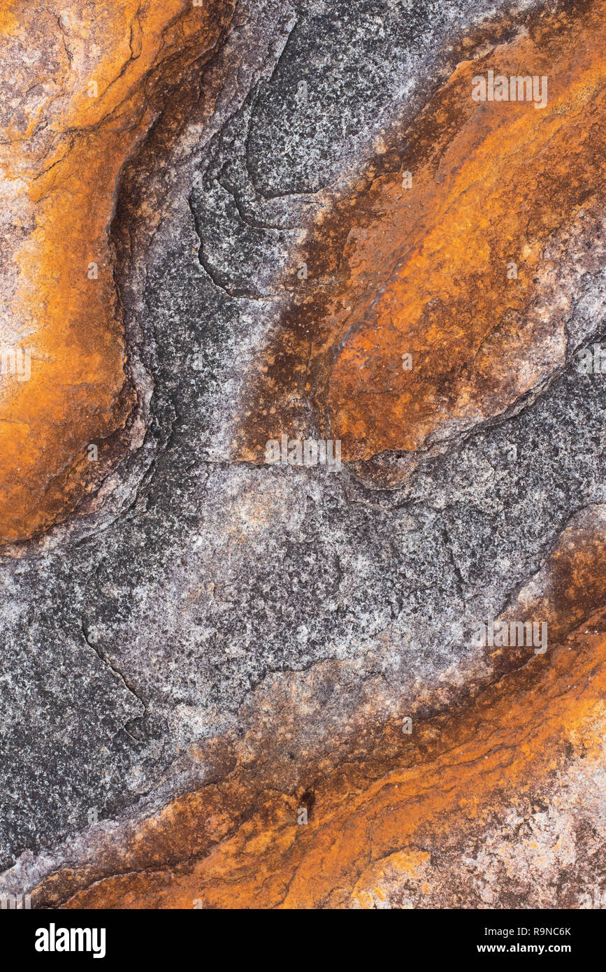 Les rochers de granit créer de belles textures. Banque D'Images