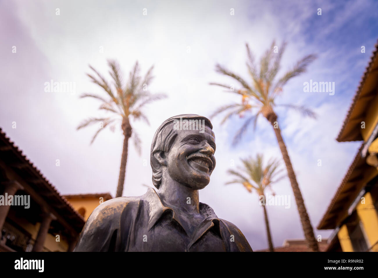 Statue de Sonny Bono à Palm Springs en Californie. Banque D'Images
