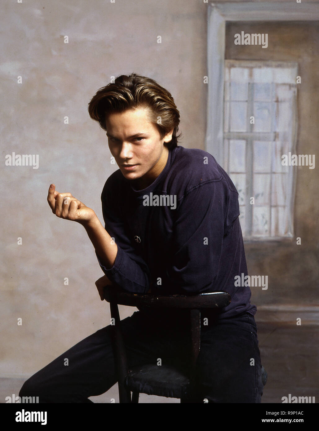 River Phoenix, photo publicitaire pour, « courir à vide » 1988 Warner Bros Référence du fichier : 33635 773CPC Banque D'Images