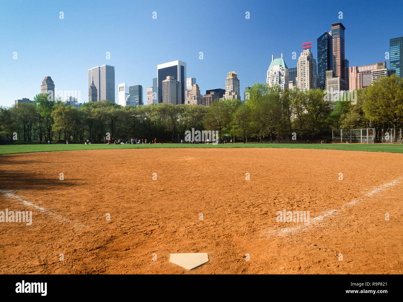 Heckscher 1995 Ballfields est un softball dans Central Park, NYC, USA Banque D'Images