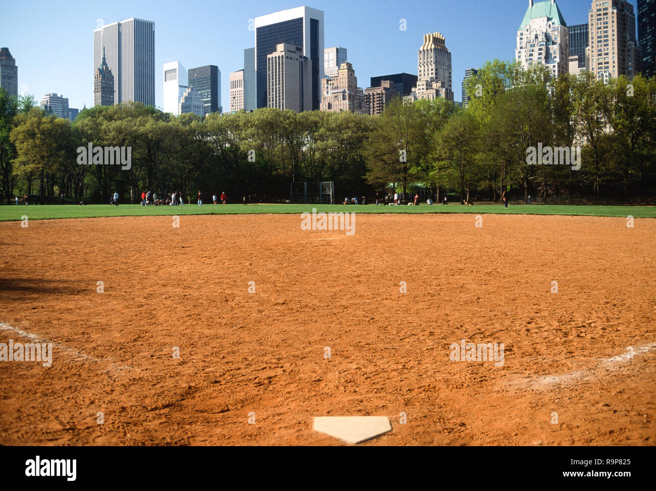 Heckscher 1995 Ballfields est un softball dans Central Park, NYC, USA Banque D'Images