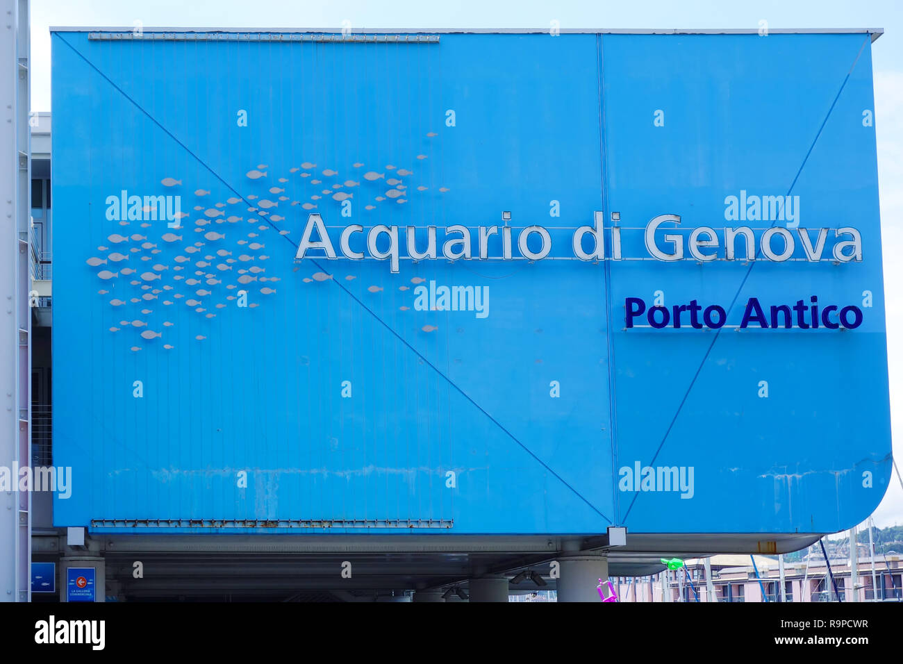 Gênes, Italie : Juin 2015 : Acquario di Genova (en anglais : Aquarium de Gênes ) entrée principale Banque D'Images