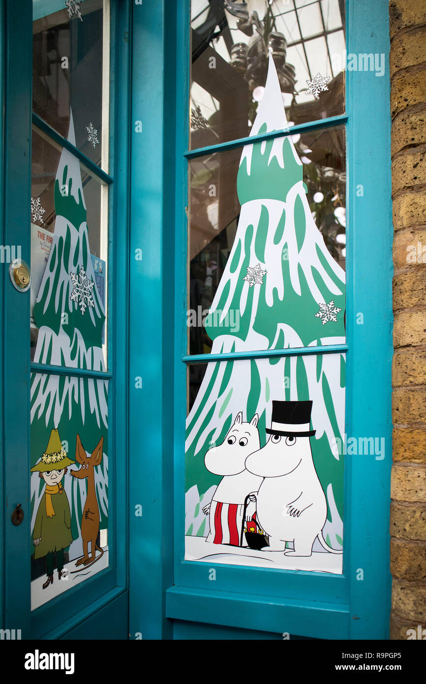 Londres, Angleterre, 14 Décembre 2018 : La boutique Moomin dans Camden Market Banque D'Images