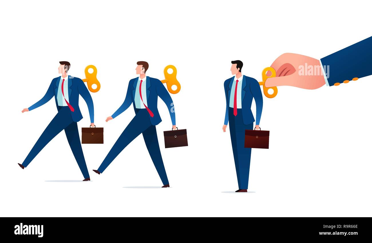 Businessman obtenir contrôlée et manipulée par leur maître comme un jouet. Concept d'illustration vectorielle. Illustration de Vecteur Businessman obtenir contrôlée et manipulée par leur maître comme un jouet. Concept d'illustration vectorielle. Illustration de Vecteur