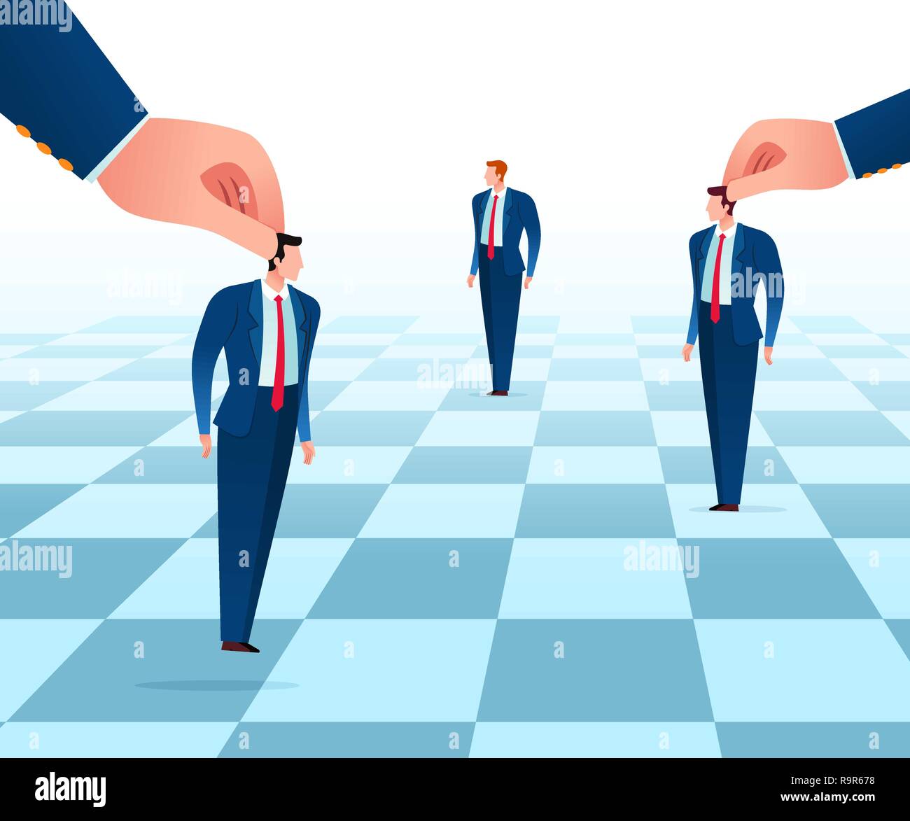 Businessman obtenir contrôlée et manipulée par leur maître comme un jouet. Concept d'illustration vectorielle. Illustration de Vecteur Businessman obtenir contrôlée et manipulée par leur maître comme un jouet. Concept d'illustration vectorielle. Illustration de Vecteur