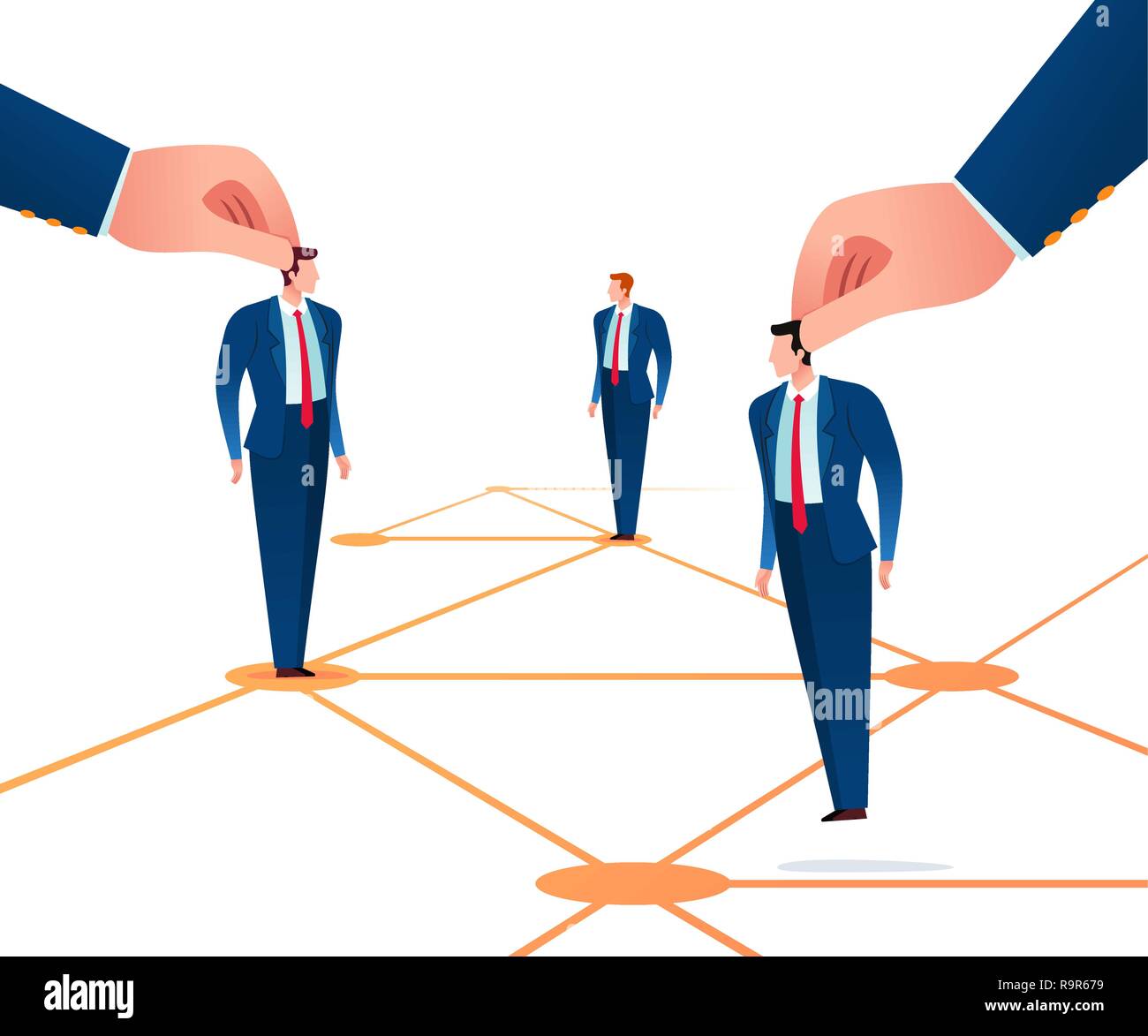 Businessman obtenir contrôlée et manipulée par leur maître comme un jouet. Concept d'illustration vectorielle. Illustration de Vecteur Businessman obtenir contrôlée et manipulée par leur maître comme un jouet. Concept d'illustration vectorielle. Illustration de Vecteur