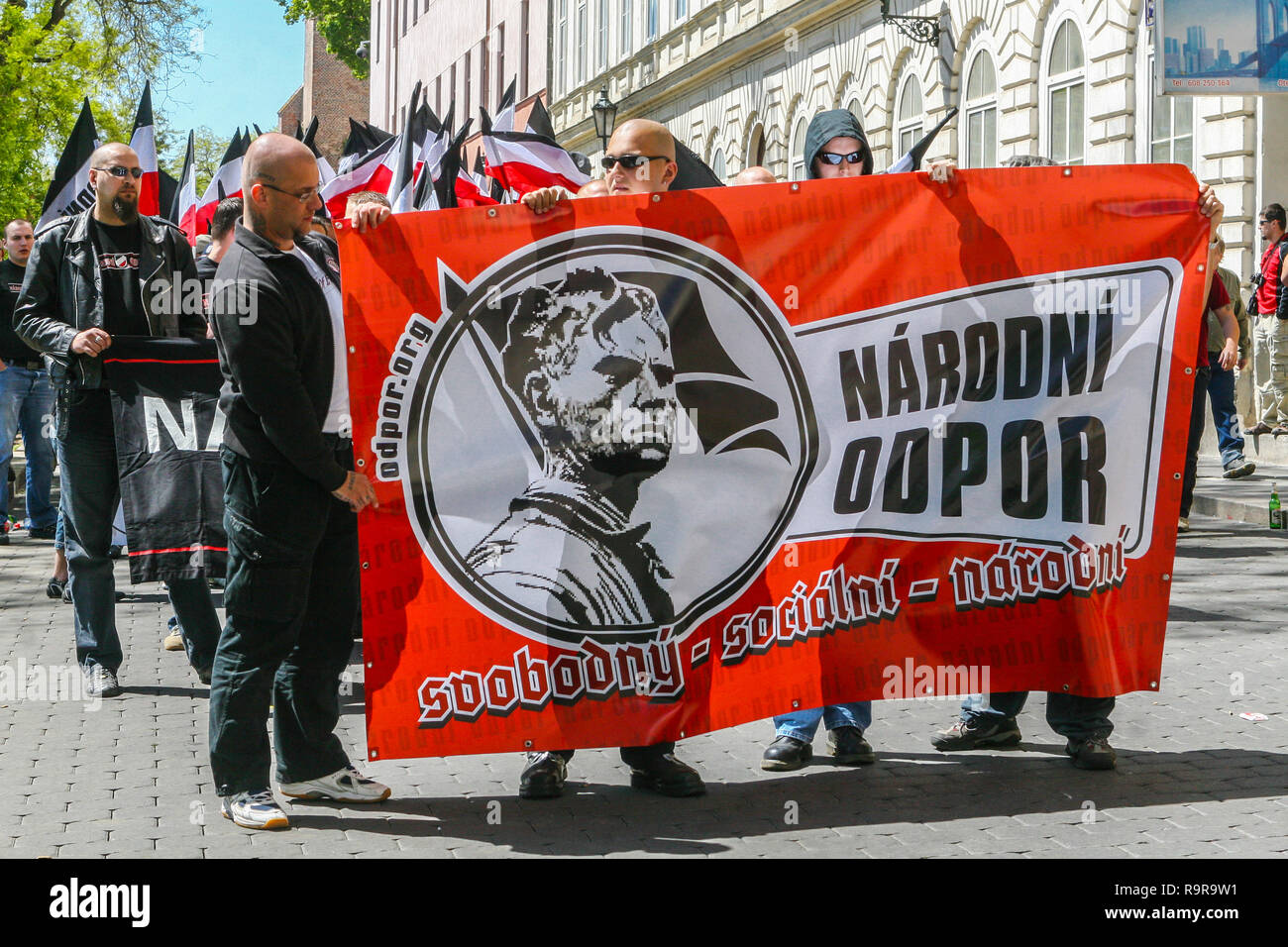 Narodni odpor mouvement néo-nazi, Brno République tchèque Banque D'Images