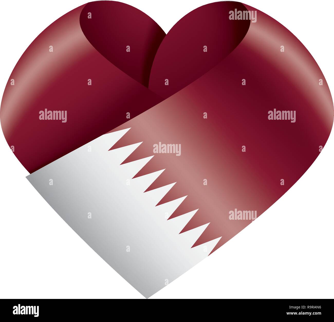 Le Qatar drapeau, vector illustration sur fond blanc Illustration de Vecteur