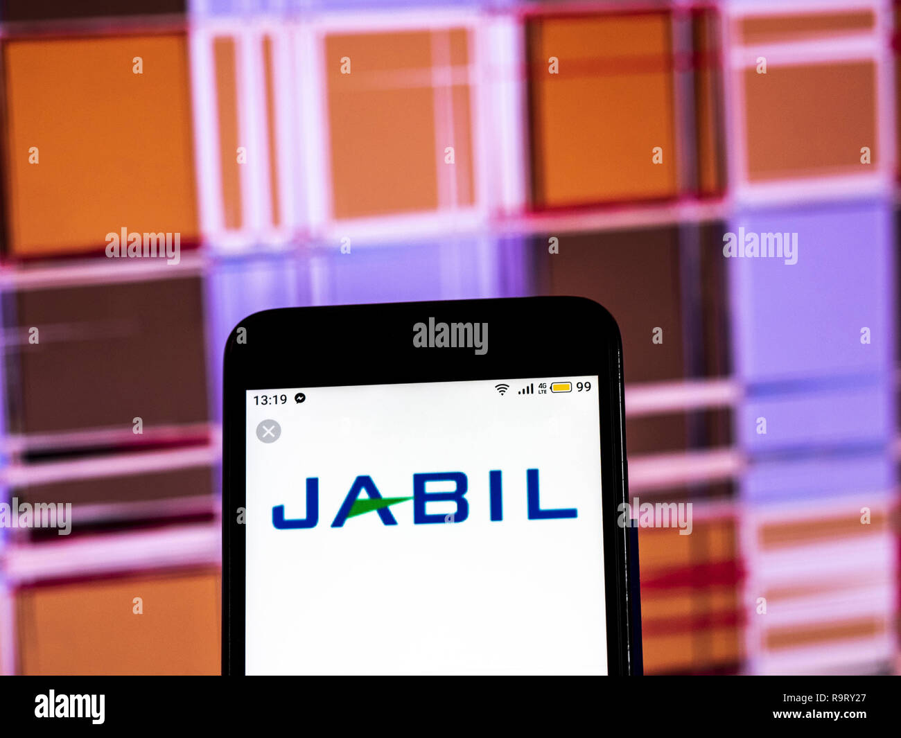 18 décembre 2018 - Kiev, Ukraine - Jabil logo de l'entreprise vu affichée sur un téléphone intelligent. (Crédit Image : © Igor Golovniov/SOPA des images à l'aide de Zuma sur le fil) Banque D'Images