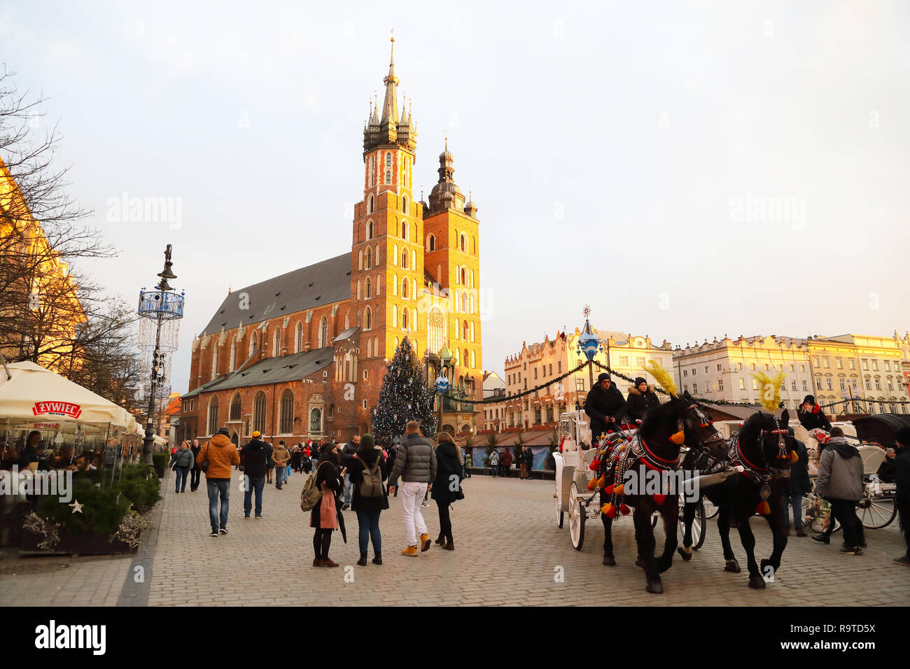 Place du marché dans la vieille ville de Cracovie, à l
