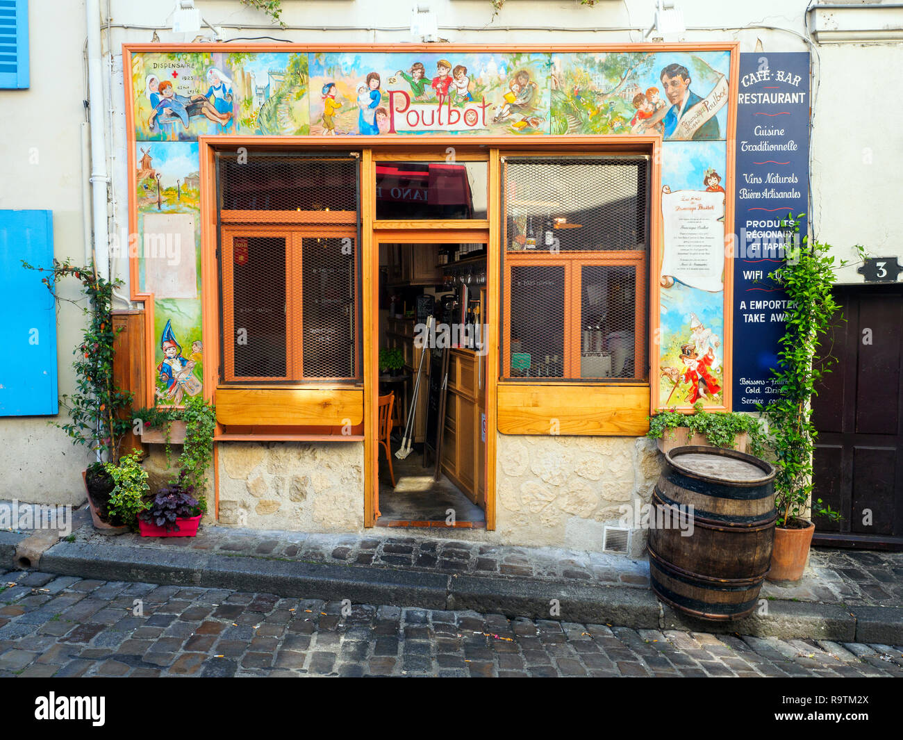 Cafe bar restaurant - Montmartre Paris, France Banque D'Images
