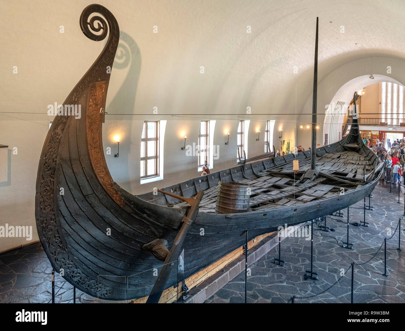 Le navire Oseberg (Osebergskipet) dans le Viking Ship Museum (Vikingskipshuset), Bygdøy, Oslo, Norvège Banque D'Images