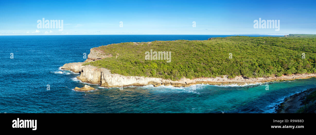 'Porte d'enfer" du point de vue des falaises, Guadeloupe, French West Indies Banque D'Images