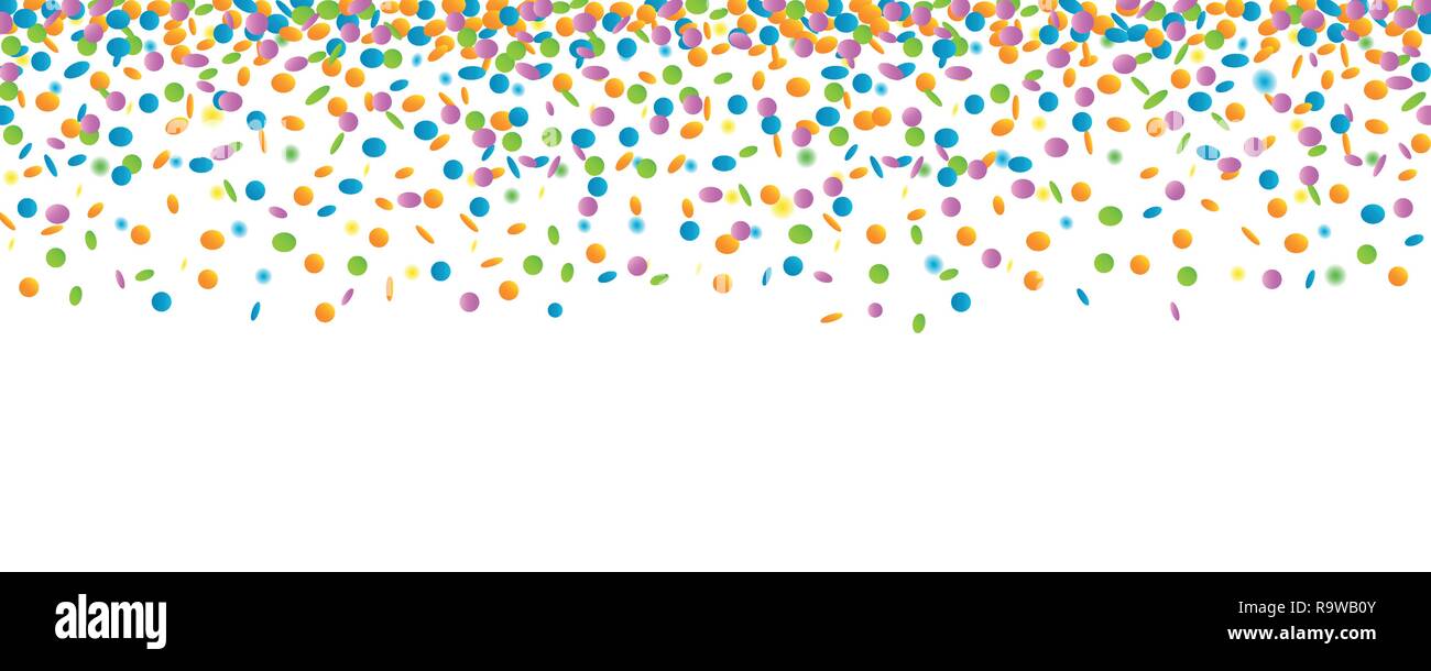 Pluie de confettis colorés sur fond blanc vector illustration EPS10 Illustration de Vecteur