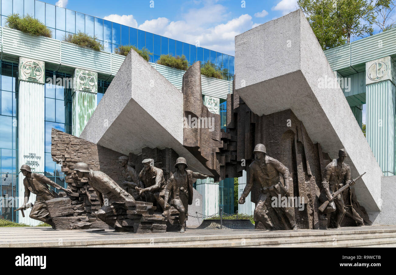 Monument du soulèvement de Varsovie (Pomnik Powstania Warszawskiego), New Town (Nowe Miasto), Varsovie, Pologne Banque D'Images