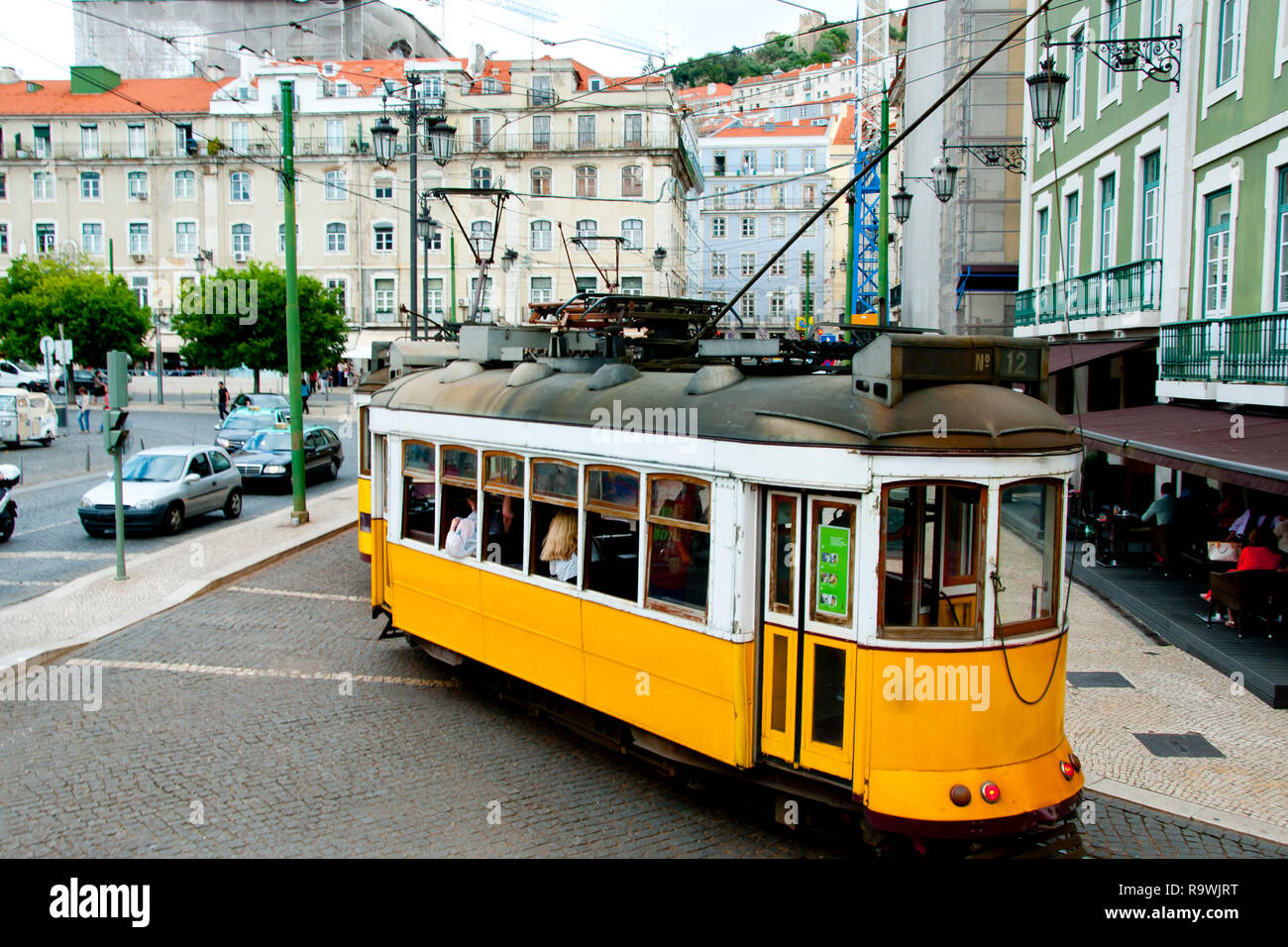 Tramway Public - Lisbonne - Portugal Banque D'Images