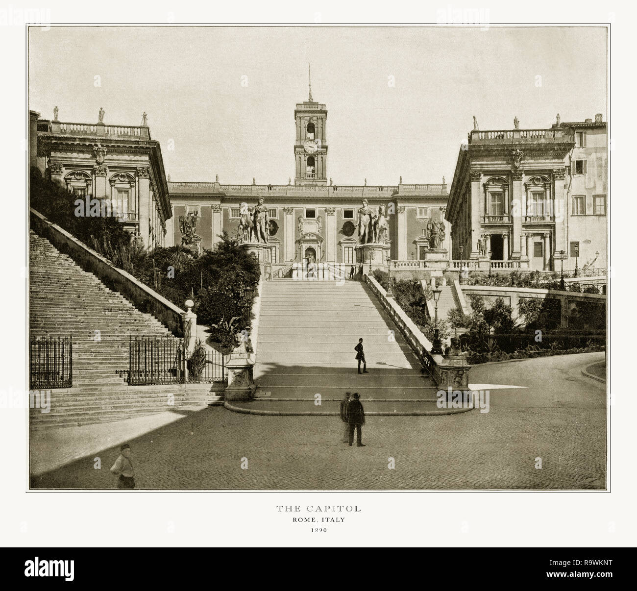 Le Capitole, Rome, Italie, Italienne, 1893 Photographie Ancienne Banque D'Images
