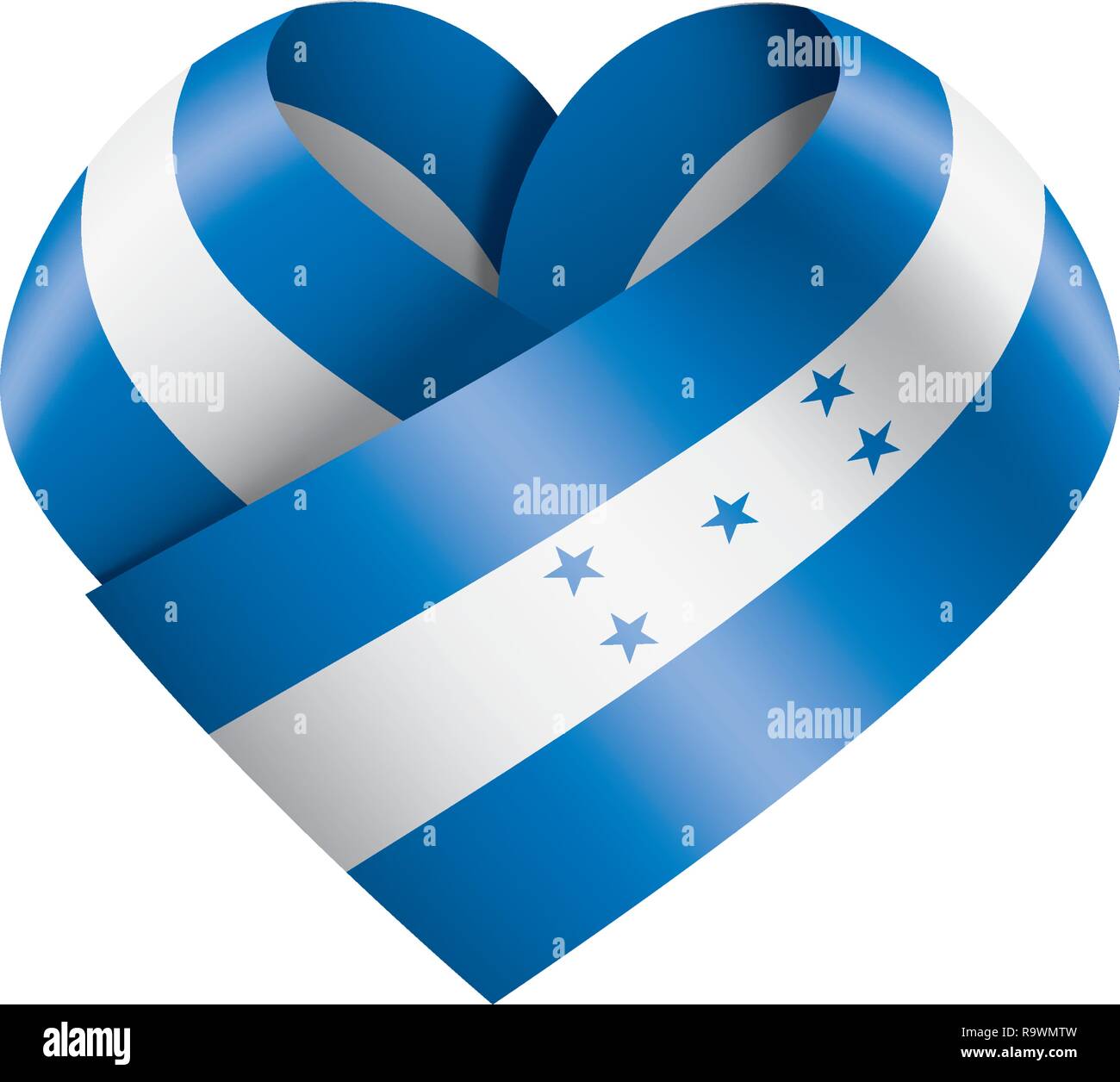 Drapeau Honduras, vector illustration sur fond blanc Illustration de Vecteur