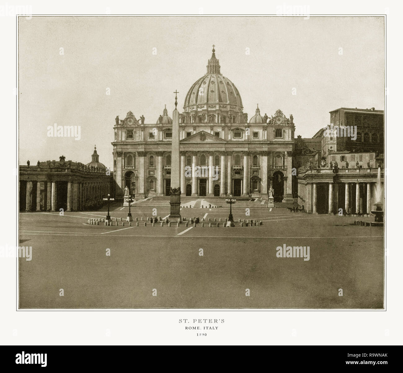 Photographie : mobilier italien de Saint Pierre, Rome, Italie, 1893 Banque D'Images