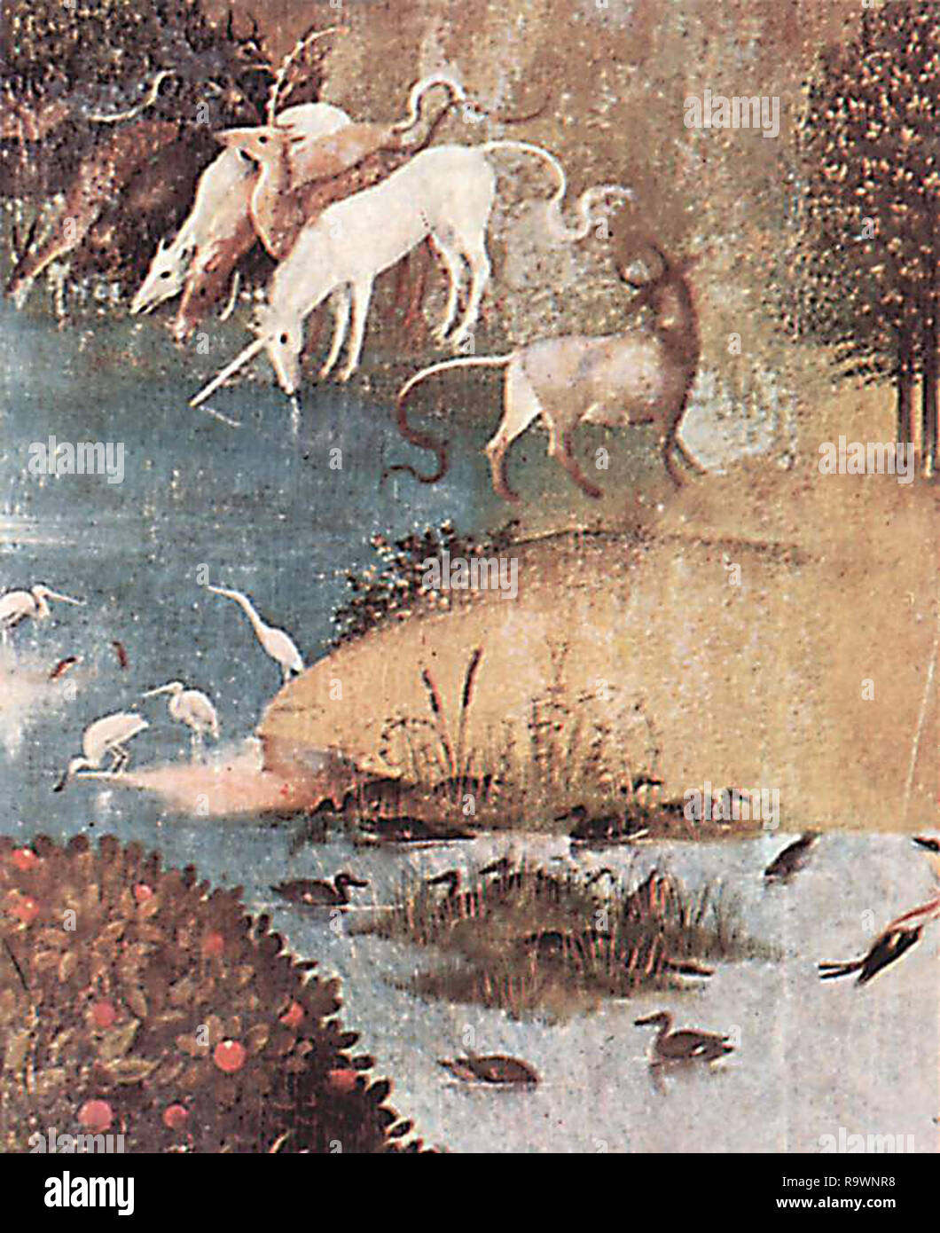 Jérôme Bosch vintage illustration médiévale artiste Banque D'Images