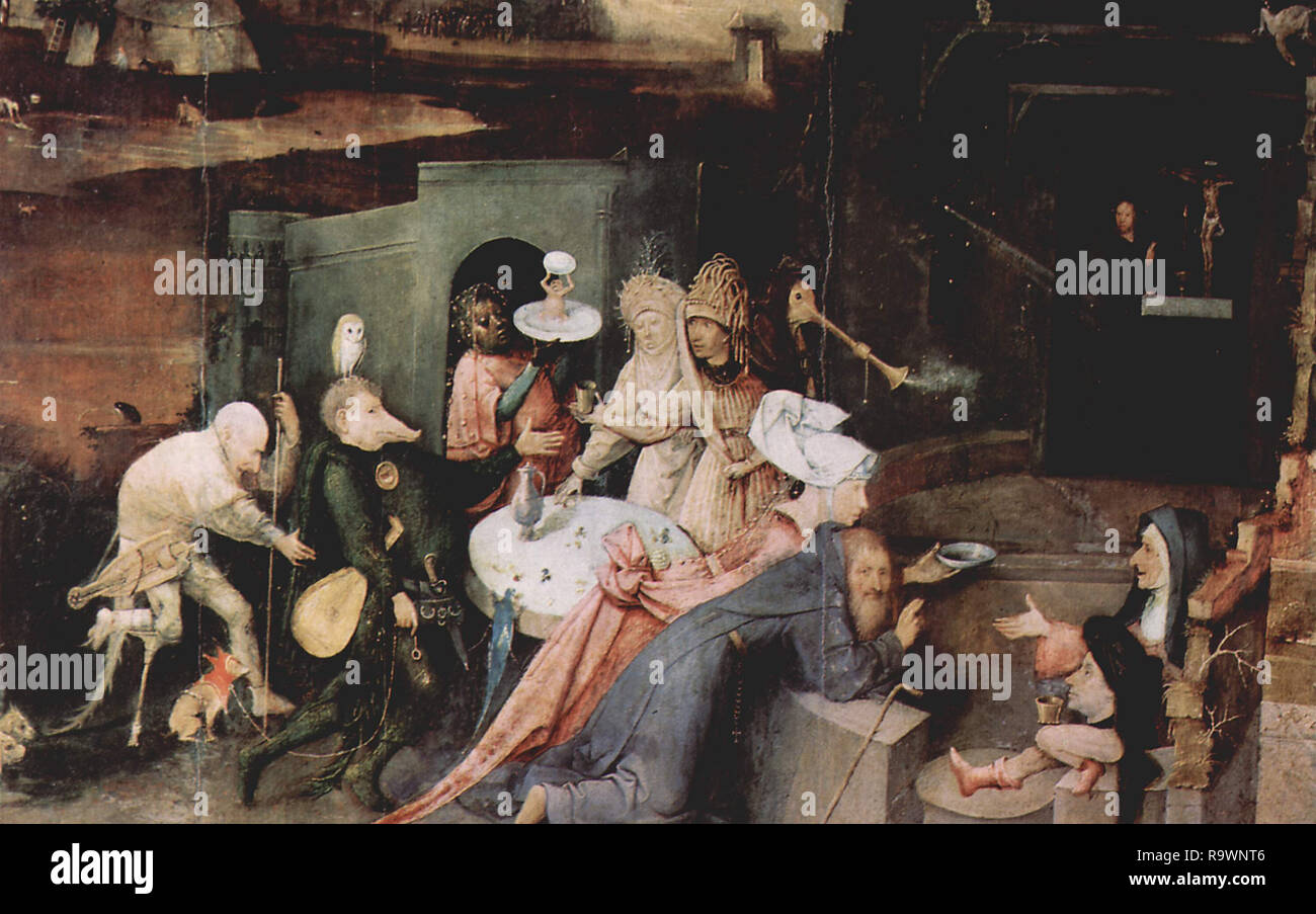 Jérôme Bosch vintage illustration médiévale artiste Banque D'Images