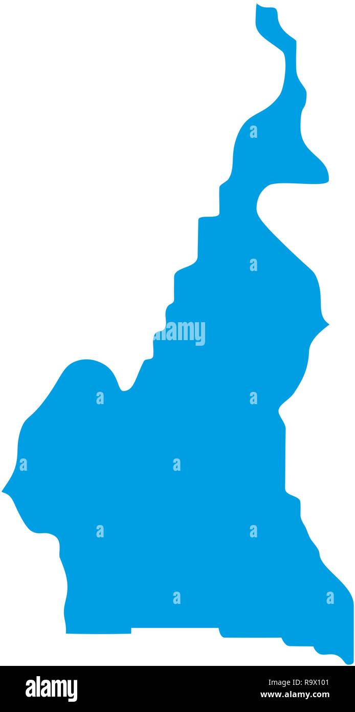 Carte du Cameroun. Silhouette de Cameroun map vector illustration Illustration de Vecteur
