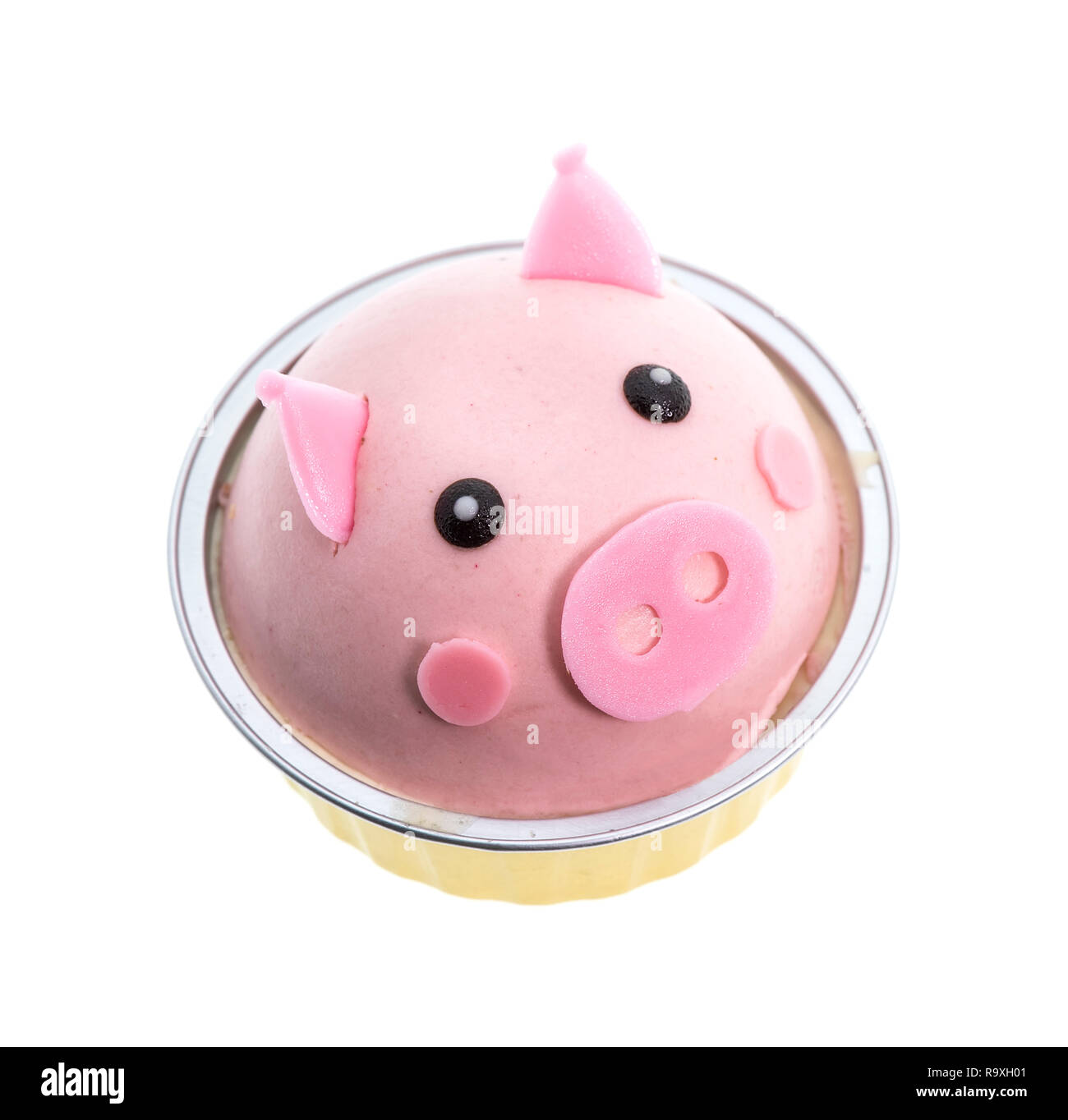 Funny cute couleur rose gâteau piggy Banque D'Images