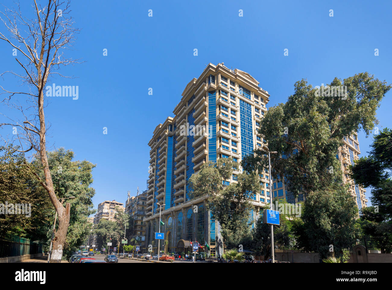 L'extérieur de l'hôtel de luxe Le Caire à la première résidence Hôtel Four Seasons et premier Mall, Giza, Le Caire, Egypte Banque D'Images