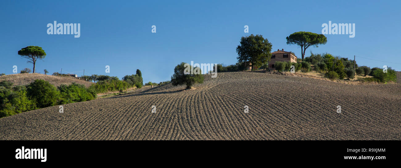 Vue panoramique sur la campagne de la Toscane, Italie Banque D'Images