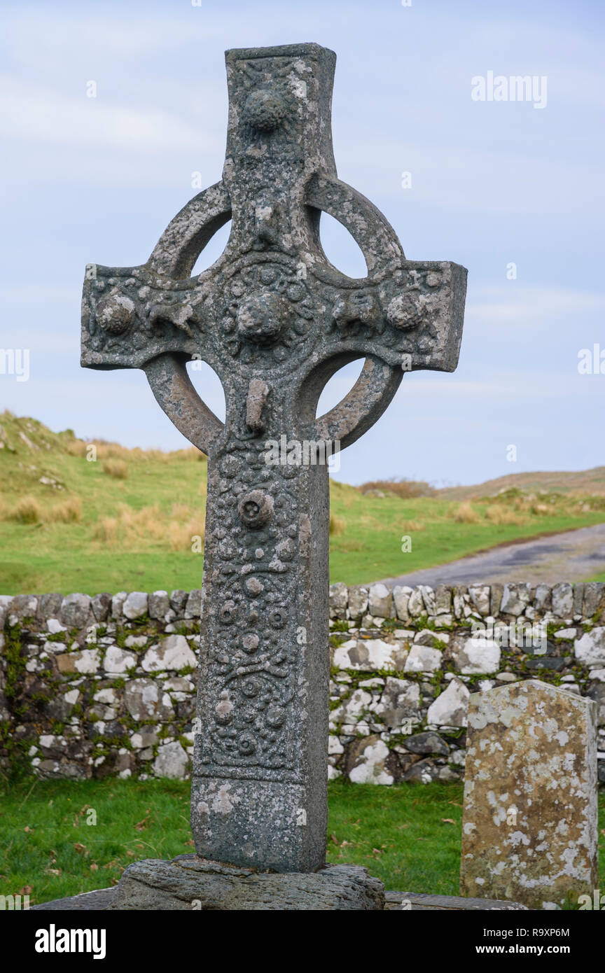 Croix Kildalton, Islay, Hébrides intérieures, ARGYLL & BUTE, Ecosse Banque D'Images