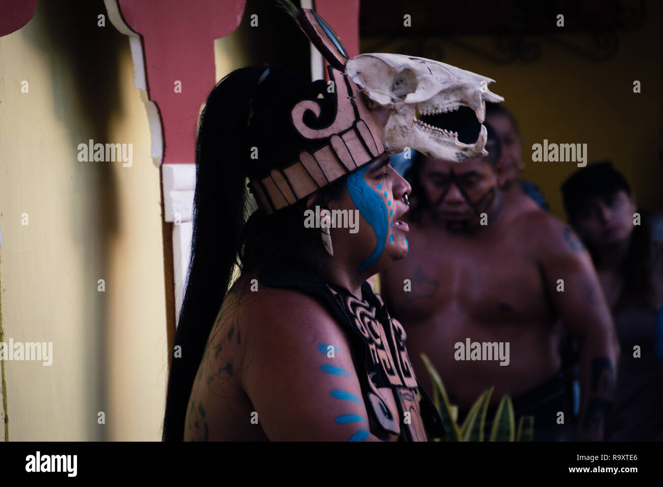 Des spectacles traditionnels mayas Mexique Valladolid Banque D'Images