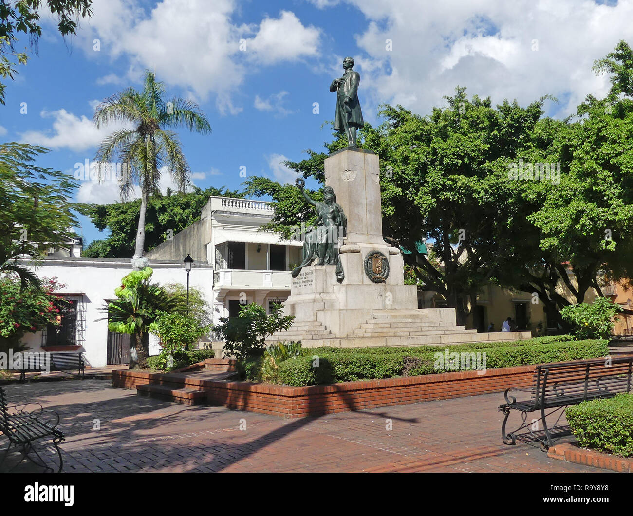 JUAN PABLO DUARTE (1813-1876) poète et homme politique de la République dominicaine. En Statue Square porte son nom à Santo Domingo, République de la Dominique. Photo : Tony Gale Banque D'Images