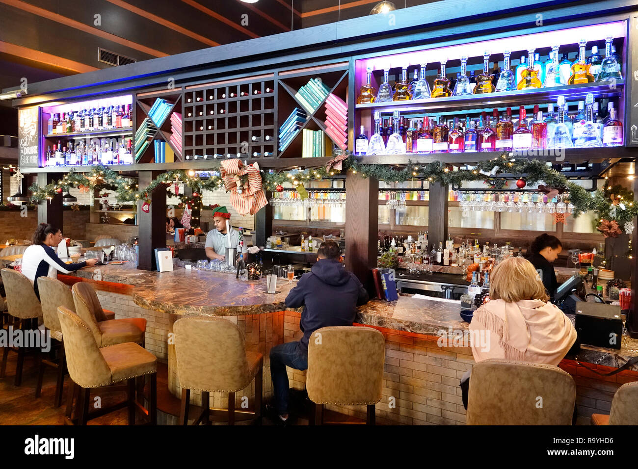 Fort ft. Lauderdale Florida, Pembroke Pines, boutiques à Pembroke Gardens Mall, Brimstone Woodfire Grill, restaurant restaurants repas manger dehors café Banque D'Images